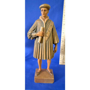 Anri Toriart 1950's Wood Carved Renaissance Style 6" Statue MAN (A)